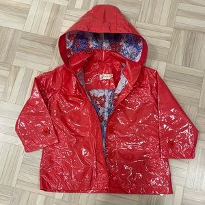 LOSAN salmon pink raincoat with floral lining